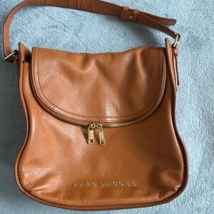 Marc Jacobs The Groove Leather Zip Flap Hobo Shoulder Bag. Pre-owned